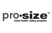 ProSize water heater sizing program (logo)